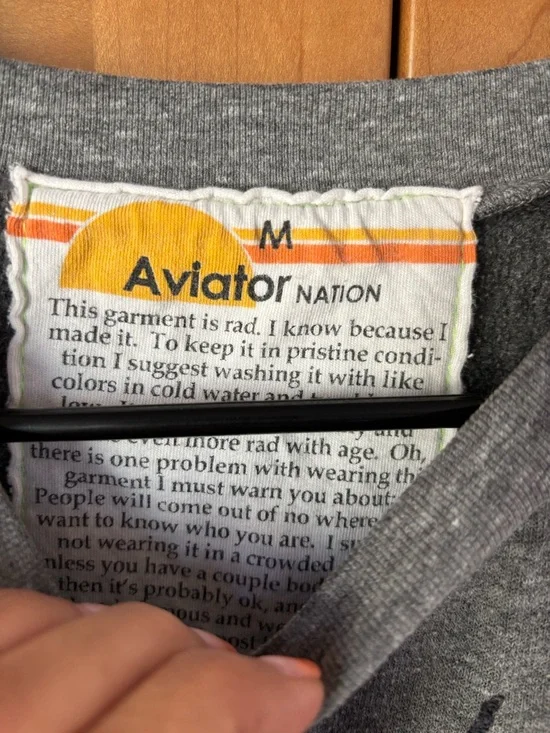 Aviator Nation Gray Bolt Crewneck medium - Picture 5 of 5
